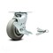 Service Caster 5 Inch Thermoplastic Rubber Caster with Roller Bearing and Brake/Swivel Lock SCC SCC-30CS520-TPRRF-TLB-BSL - alternate 1